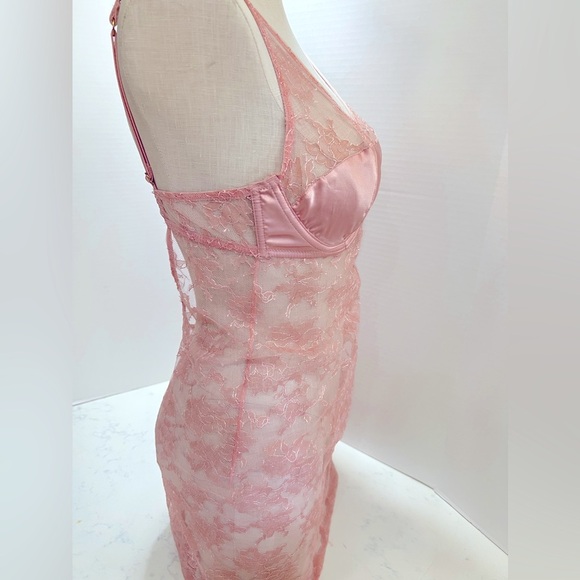 Vintage Victoria's Secret Pink Lace Chemise - Picture 7 of 14